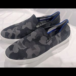 Rothy’s Black and Gray Camo Sneakers